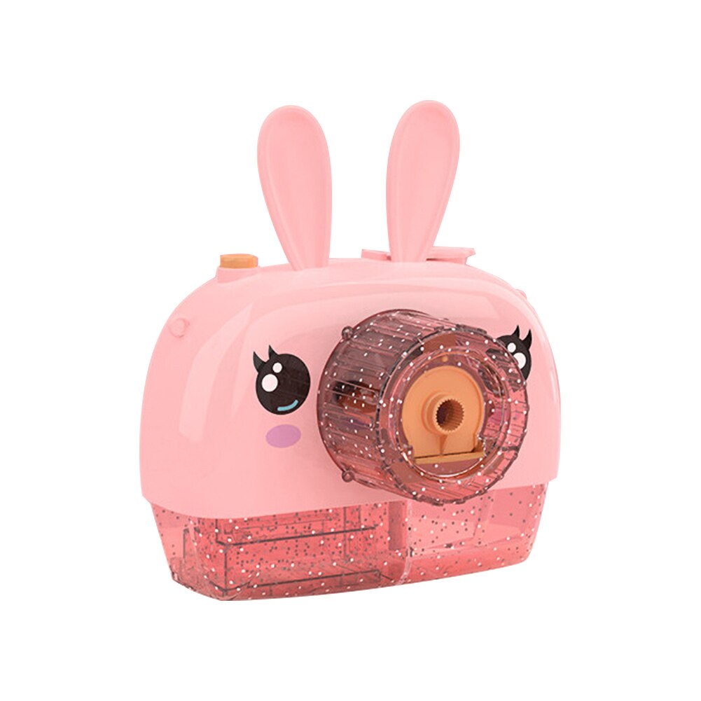 Elektrische Automatische Blase Set Kaninchen Elch Kamera Licht Musik Blase Gebläse Maschine Spielzeug Kinder Seife Wasser Blase Gebläse Maschine Spielzeug: Pink Rabbit