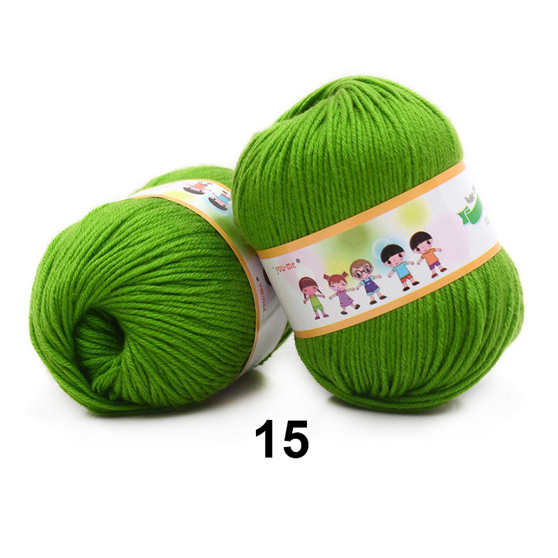 2pcsX50g Gebreid Garen voor Gehaakte Pop Baby Garen T-shirt Katoen Gemengd Garen Ilos Para Tejer Gebreide Estambre Para Tejer: Ivoor