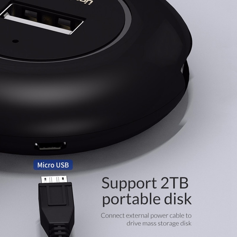 Unnlink 4 Hafen USB Hub 2,0 USB Splitter hoch Geschwindigkeit 480Mbps USB Verlängern 0,25 M für Schreibtisch Laptop Computer Notizbuch