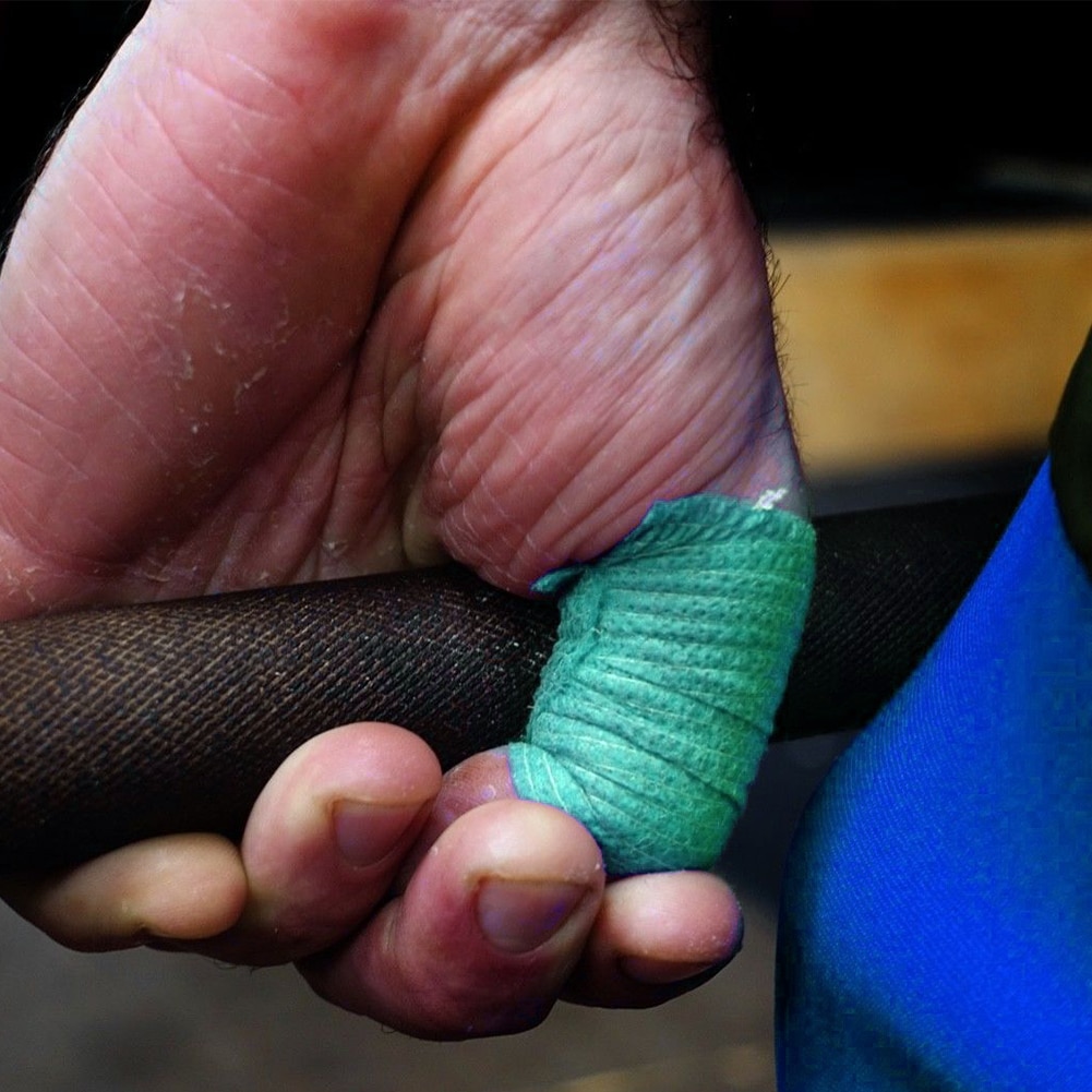 3 stk selvklæbende atletisk vægtløftning åndbar belastning tommelfinger sportstape skade muskler bandage pleje beskyttelse smertelindring