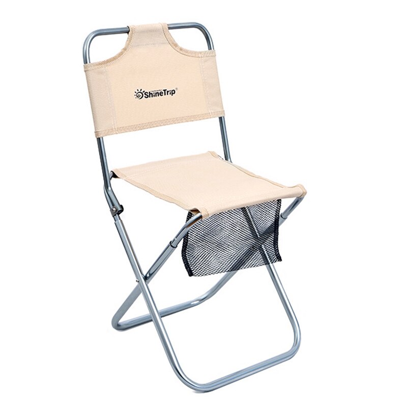 Outdoor Aluminum Alloy Folding Chair Back Folding Horse Drawn Chair Portable Fishing Stool: 02