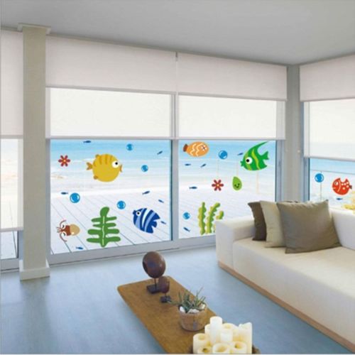Universal Bathtub Anti-slip Fish Stickers Kid Shower Safety Stickers Cute Cartoon Wall Stickers Bathroom Decoration