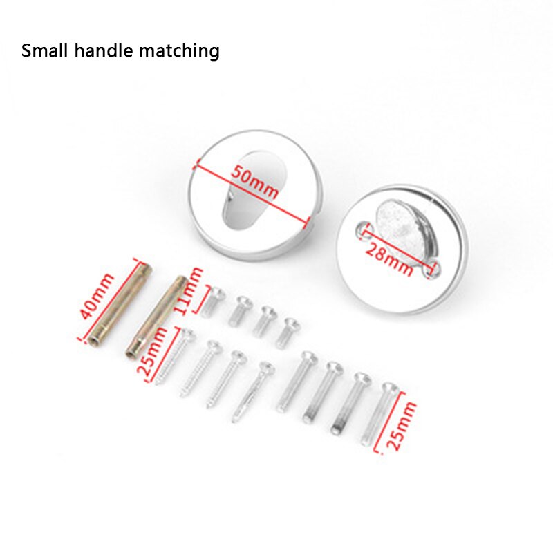 Modern Interior Furniture Hardware Door Lock Set Household Bedroom Door Lock Stainless Steel Split Lock and Tube Well Lock: Small handle