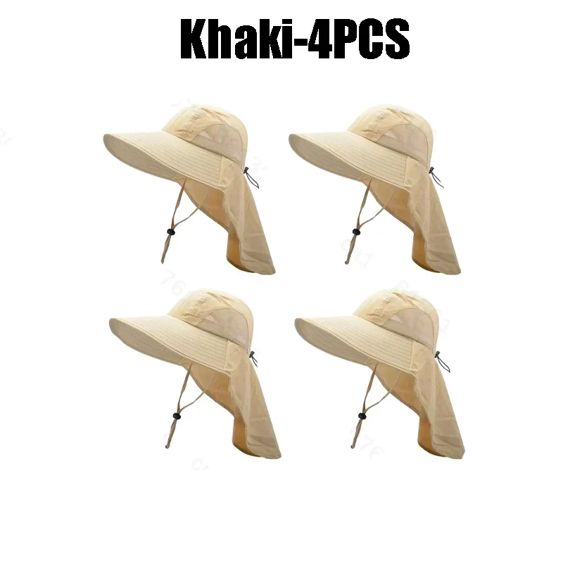 Cappello da sole estivo a tesa larga da uomo con protezione per il collo Cappello da pesca all'aperto Scialle Scialle Denim Copertura per il viso Protezione solare: Rosa