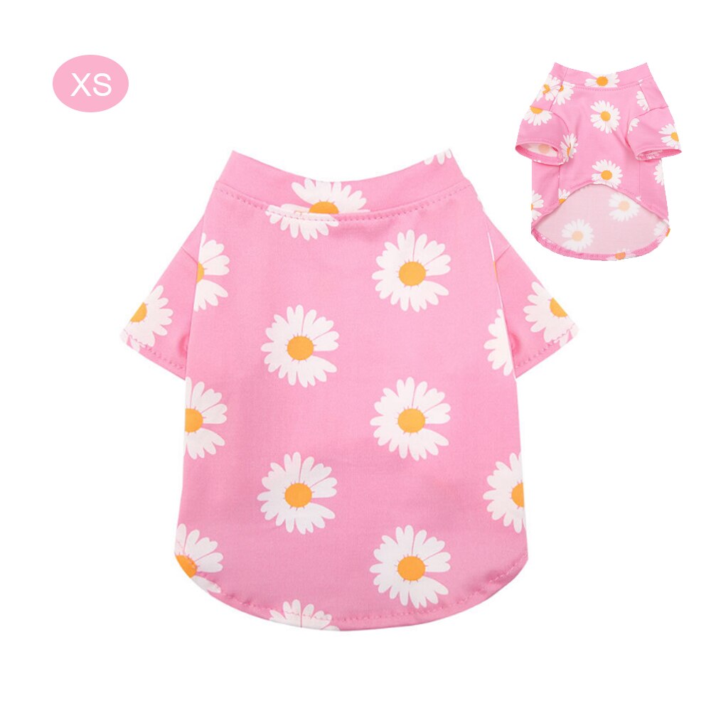 XS-2XL Cooling Pet Dog Summer Clothes For Dogs Shirt Milk Silk Fabric Puppy Pet Clothing For Small Dogs Costume Chihuahua: pink / XL