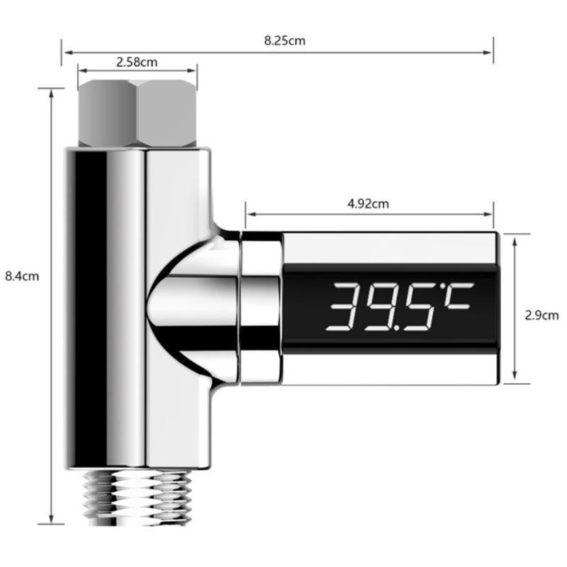 LED Display Home Water Flow Faucet Shower Thermometer Temperature Monitor Baby
