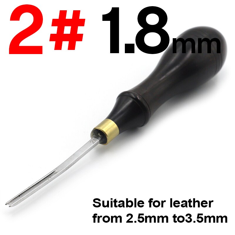 Terävä nahkareuna seosteräs terä santelipuu kahva tee itse nahkakäsityö särmäystyökalu nahka viistereuna halkaisuleikkaus: 1.8mm