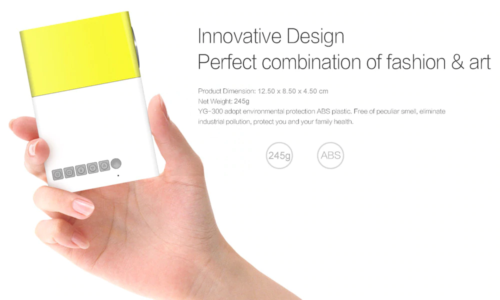 YG300 Led Mini Projector Hoge Resolutie Ultra Draagbare Hd 1080P Hdmi Usb Projector Mediaspeler Us Eu Au Uk socket Twee Kleuren