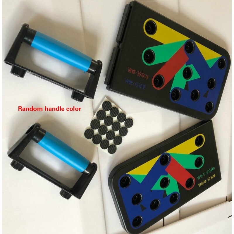 Push Up Board Bracket Multifunctional Push Up Exercise Board Push Up Device Folding Indoor Household Fitness Equipment: Blue