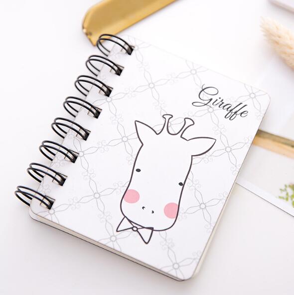 1 Piece Kawaii Animal Pocket Coil Blank Spiral Journal Notebook Dairy Memo Small Sketch Book To Do It Study Planner: A