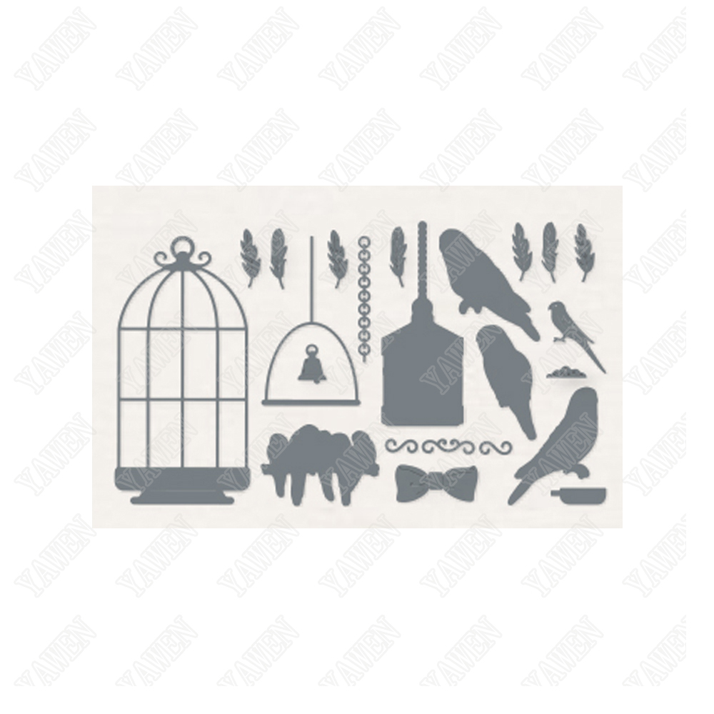 Matrices de découpe en métal et timbres, oiseau perroquet, artisanat de Scrapbooking, modèle d&#39;album Photo, décoration faite à la main, nouveauté 2022: zx3209-Dies