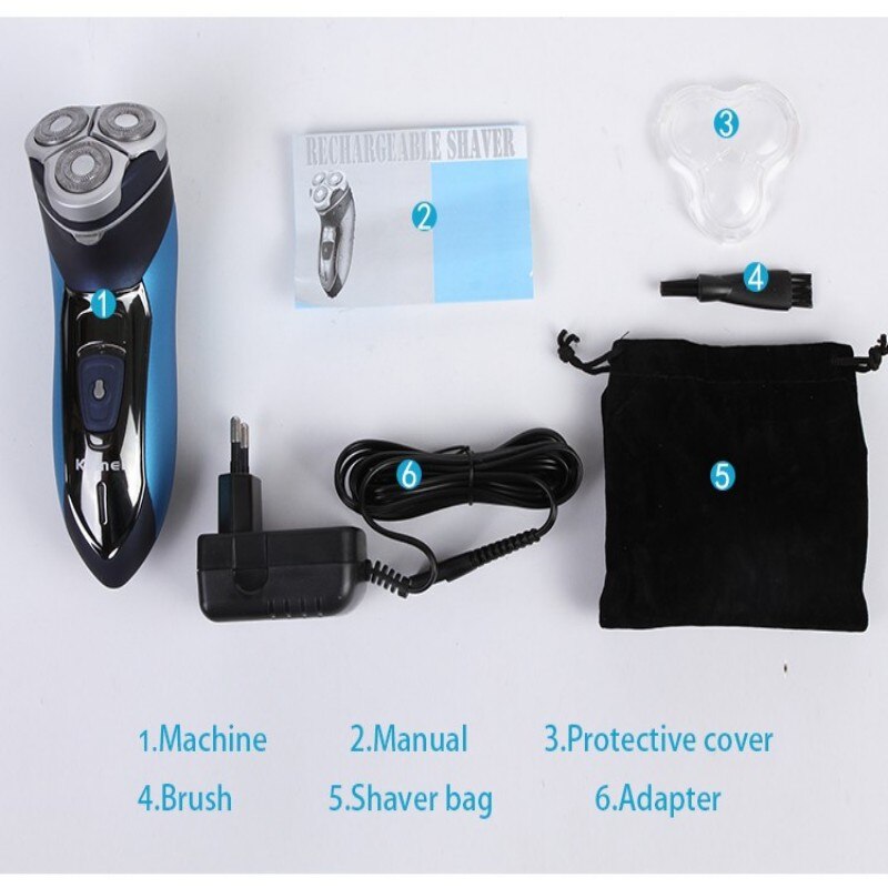 Wodoodporna akumulator przenośny męskie golarka elektryczna potroić ostrze elektryczne maszynki robić golenia Navalhas maszynka robić golenia