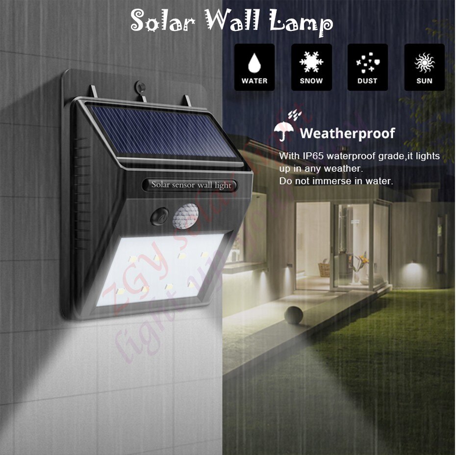 2/4 STUKS 30 LED Waterdichte Solar Buitenlamp Outdoor Lamp Motion Sensor Detector Muur Light Path Garage Patio Verlichting beveiliging Nig