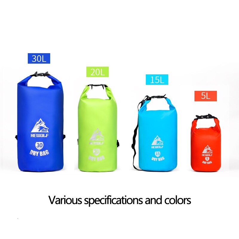 Bolsa impermeable al aire libre Camping buceo compresión natación playa almacenamiento flotante a la deriva portátil impermeable bolsa de cubo PVC