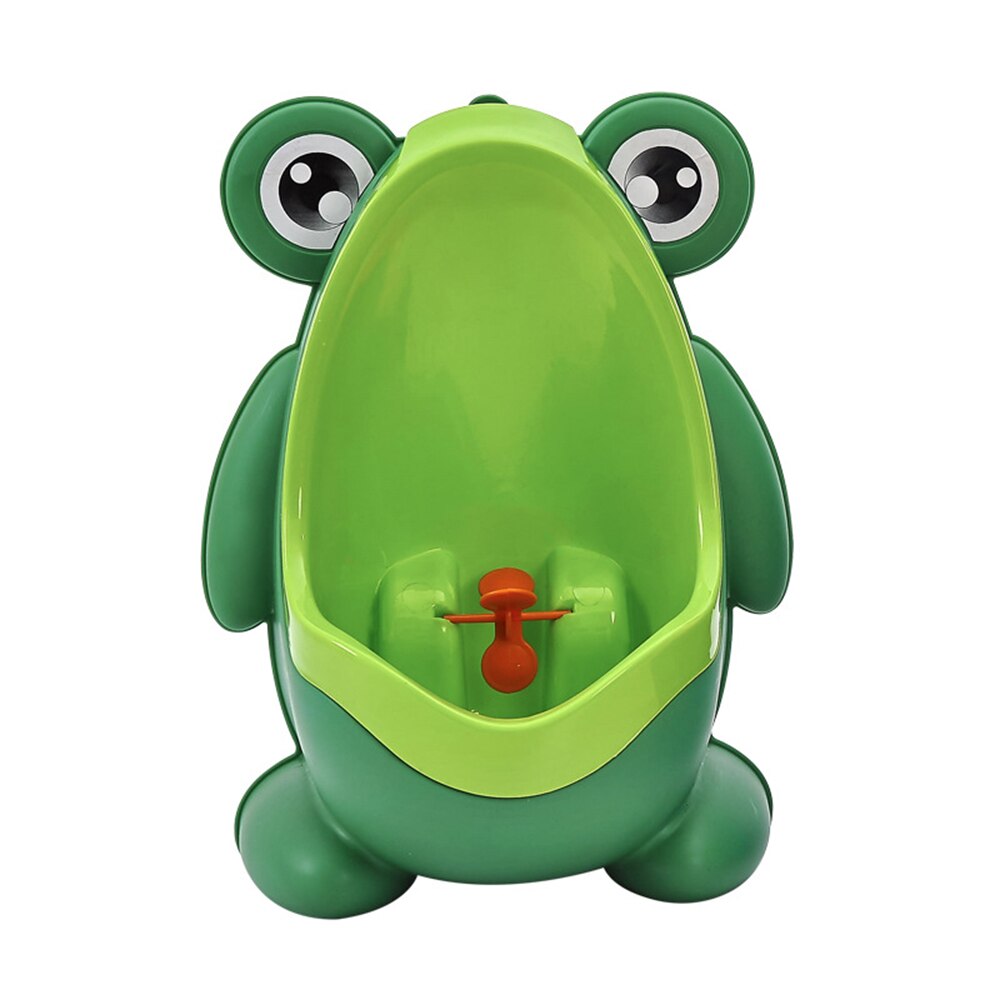 Orinal de bebé orinal inodoro de pie para niño forma de rana montado en la pared respetuoso con el medio ambiente split azul y amarillo, verde