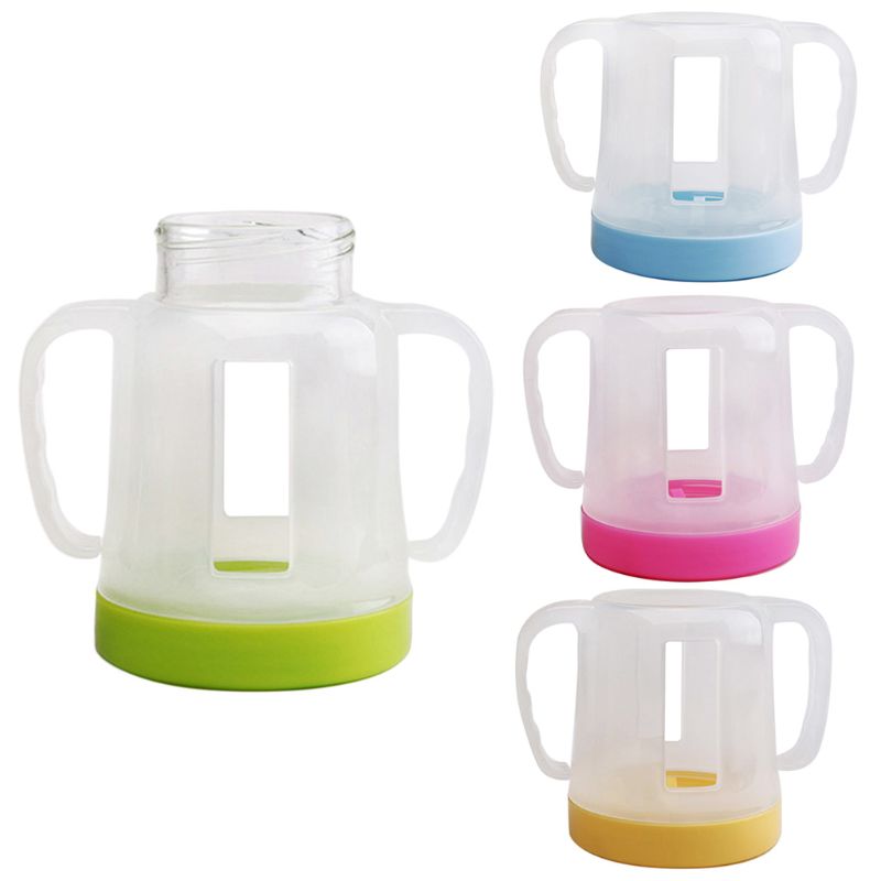 180ml Explosion-proof -proof Wide-caliber with Handle Baby Bottle PP Sleeve 95AE