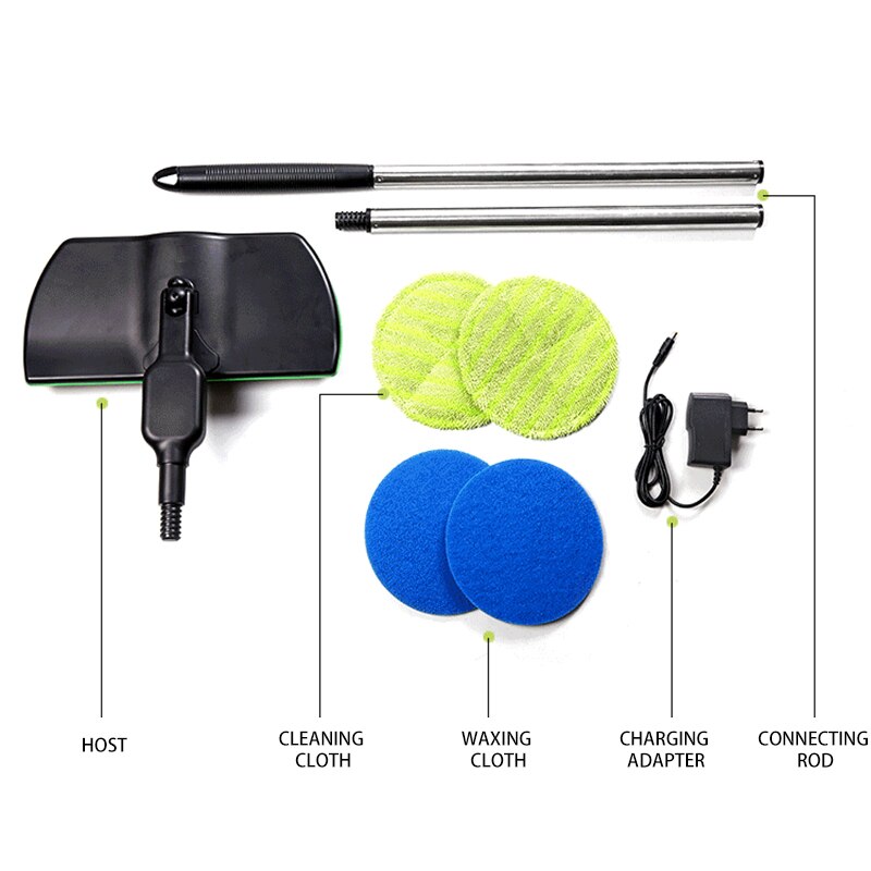 Electric Rotary Mop Microfiber Cleaning Mop Rechargeable 360 degree Rotation Cordless Floor Cleaner Scrubber for Home Kitchen