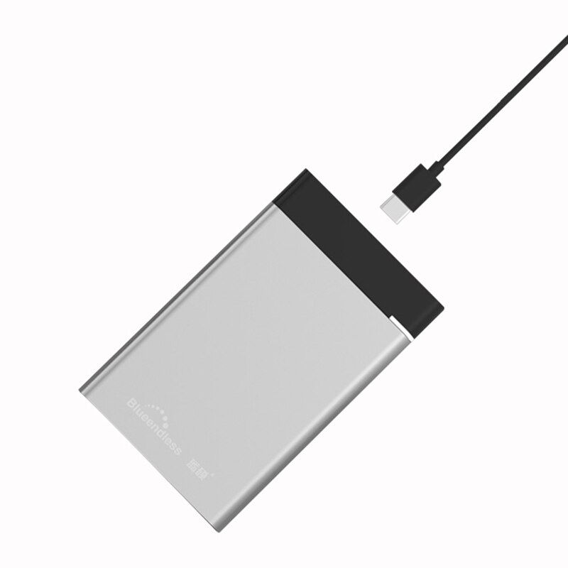 2.5 hdd-kabinet usb 3.0 højhastigheds 5/6 gbps til 7-9.5mm hdd-caddy-etui til type  c 3.0 ekstern harddisk metal hdd-kabinet