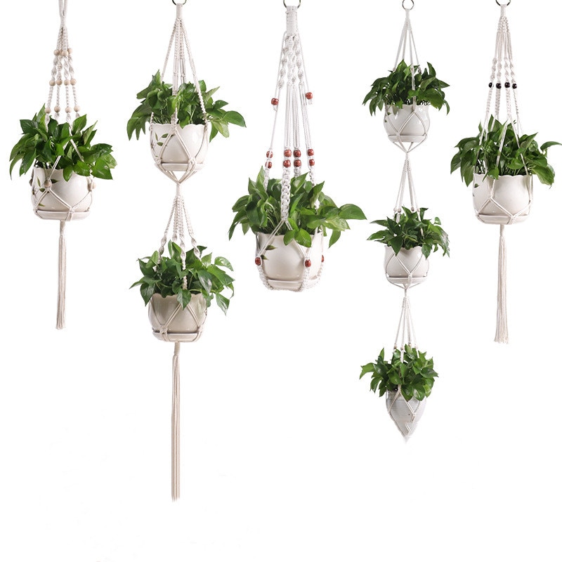 sales 100% handmade macrame plant hanger flower /pot hanger for wall decoration countyard garden