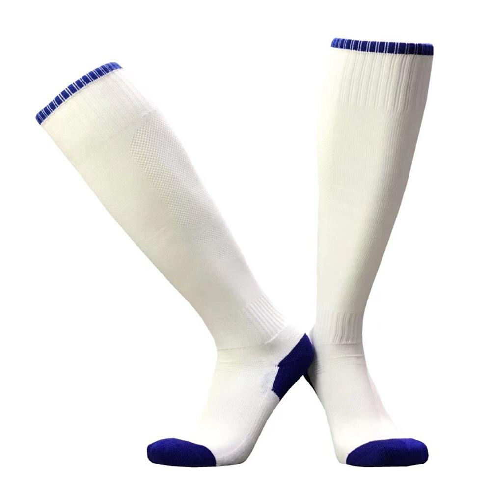 Kids Football Socks Long Tube Boys And Girls Soccer Socks Thickening Towel Stokings Sports Socks Protective Foot: ETM 013 white blue