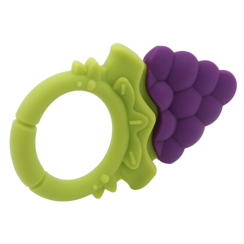 Mordedor de silicona para bebé, fruta, fresa UVA, naranja, juguete para
