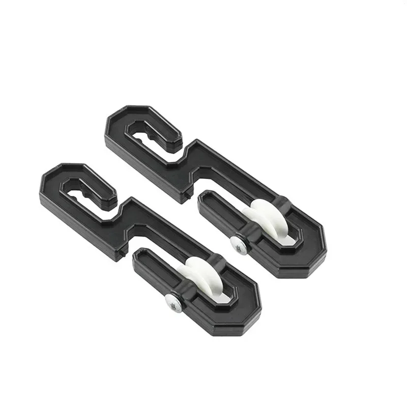 2PCS Plastic Aluminum Clothesline Separator Spreader Pulley S-Shaped Clothes line Splitter for Long Clothesline and Heavy Loads