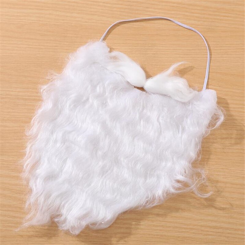 Sombrero de bigote de Papá Noel blanco , disfraz de disfraz, peluca de mago y barba, conjunto, decoración para de Navidad, halloween