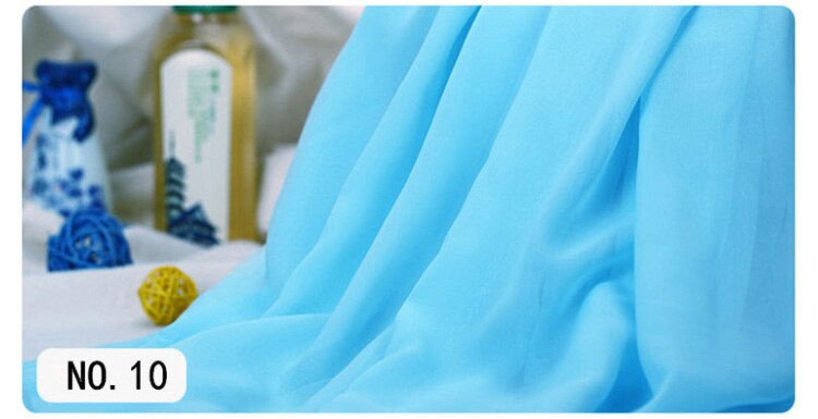 1.5 Meter *1 Meter Chiffon Fabric Sheer Bridal Wedding Dress Lining Fabric Skirt Party Decorator Georgette Tulle Dress Material: 10