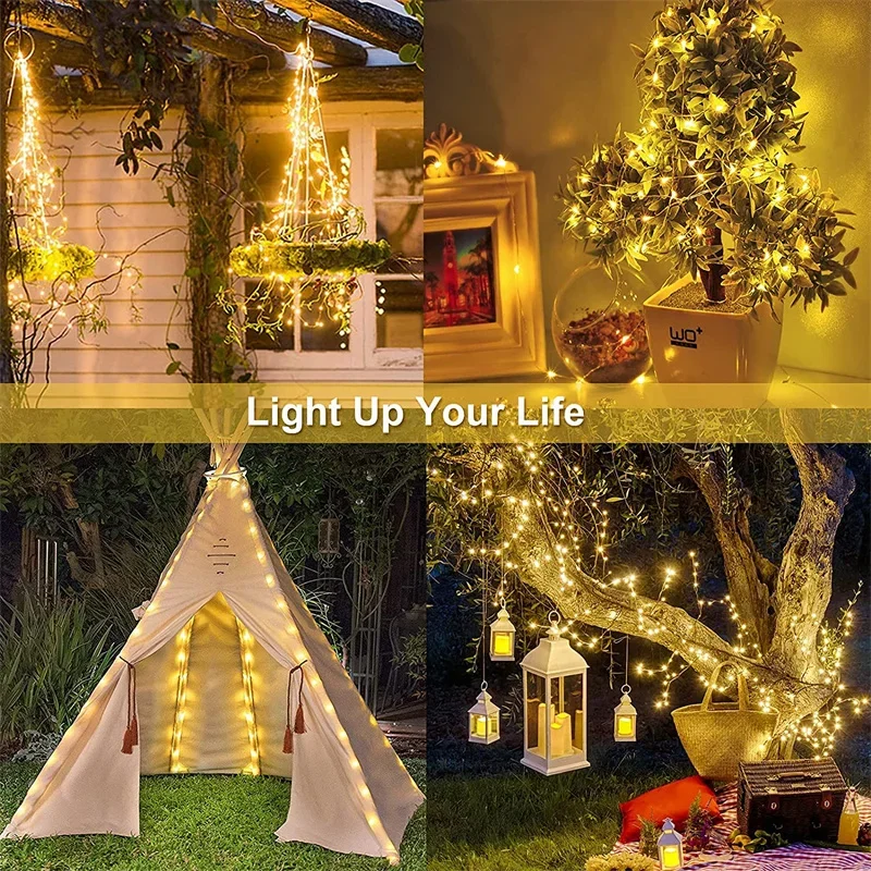 7M/12M/22/32M Zonne-Energie Led Sprookjeslicht Outdoor Festoen Led Waterdichte Slinger Lampjes Kerstfeest Tuin Solar Lamp Decor