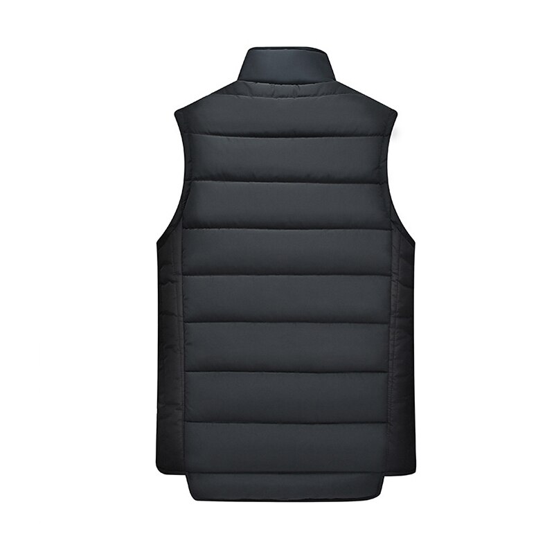 Hiver hommes solide gilet Style coréen mince parc veste hommes automne col montant taille manteau décontracté sans manches corps plus épais manteau