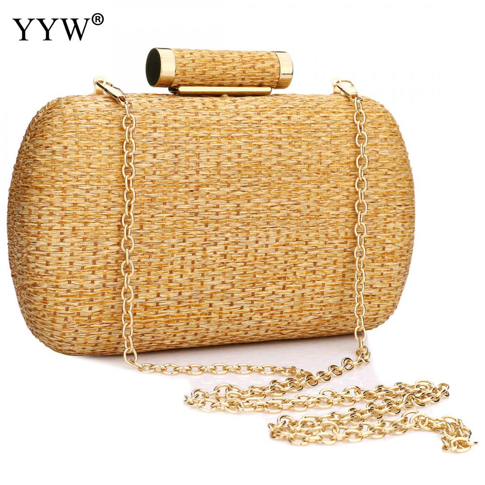 YYW Stroh Sommer Kupplung Tasche Bolsa Feminina Frauen Tasche Über Schulter Kupplung Weiblichen Abend Handtasche Prom Abend Party Sack