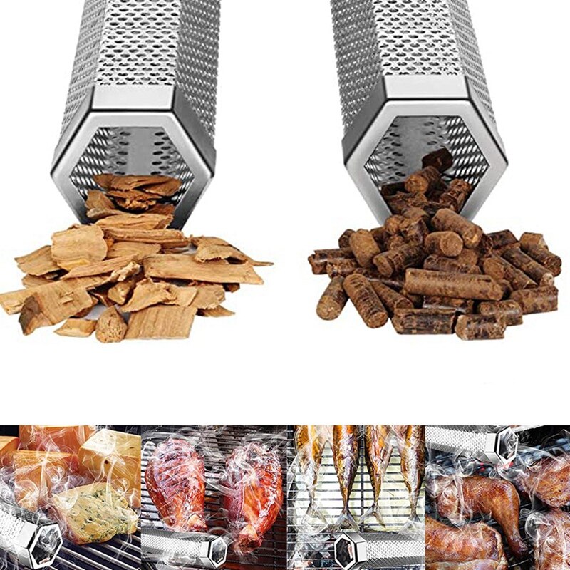 Ensemble Barbecue Barbecue Barbecue fumoir Tube maille perforée Tube inox Barbecue Barbecue pour fumer fromage