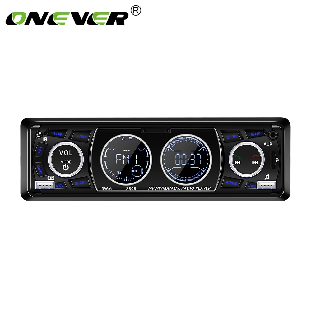 Onever Bluetooth 1-Din Auto Stereo Audio In-Dash MP3 Radio Speler Ondersteuning USB/TF/AUX /FM Ontvanger met Afstandsbediening