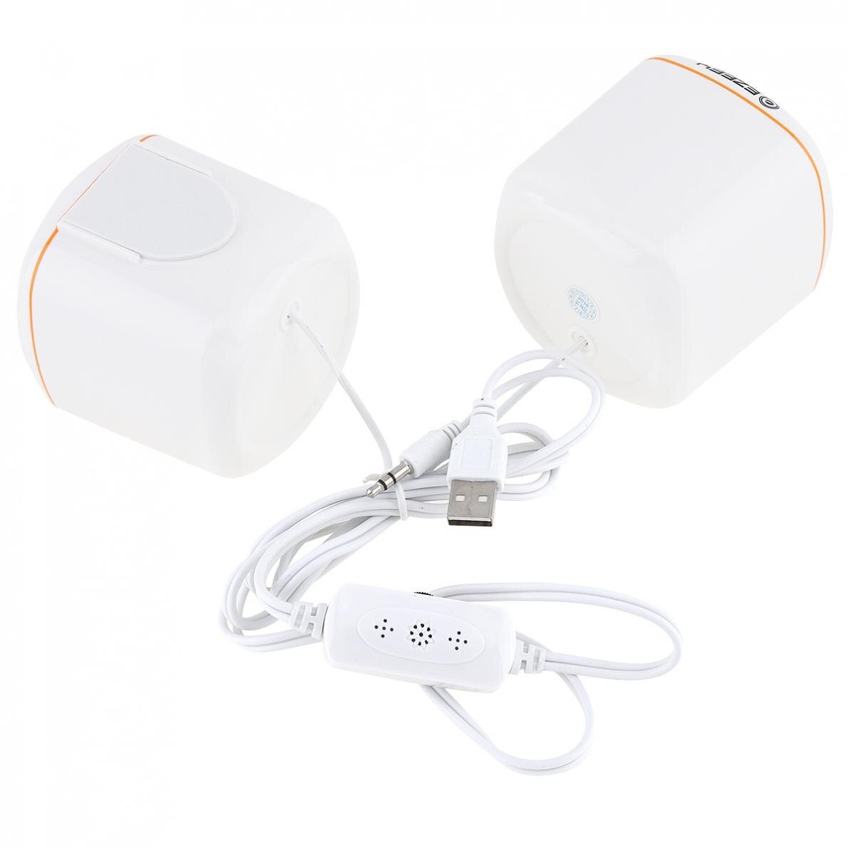 A1 5W Mini Portable USB 2.0 Subwoofer Computer Speakers with 3.5mm Stereo Jack Support Volume Control for PC Laptop Smartphone