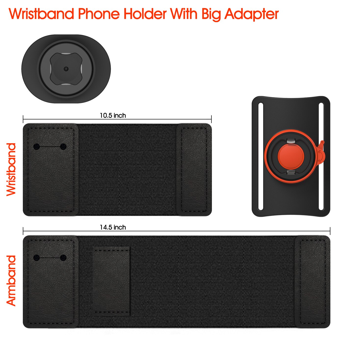 Universal Sports Armband for iPhone 11 X 8 7 Samsung Rotatable Wrist Running Sport Arm Band With Key Holder for 4-6 inch Phone: Options B