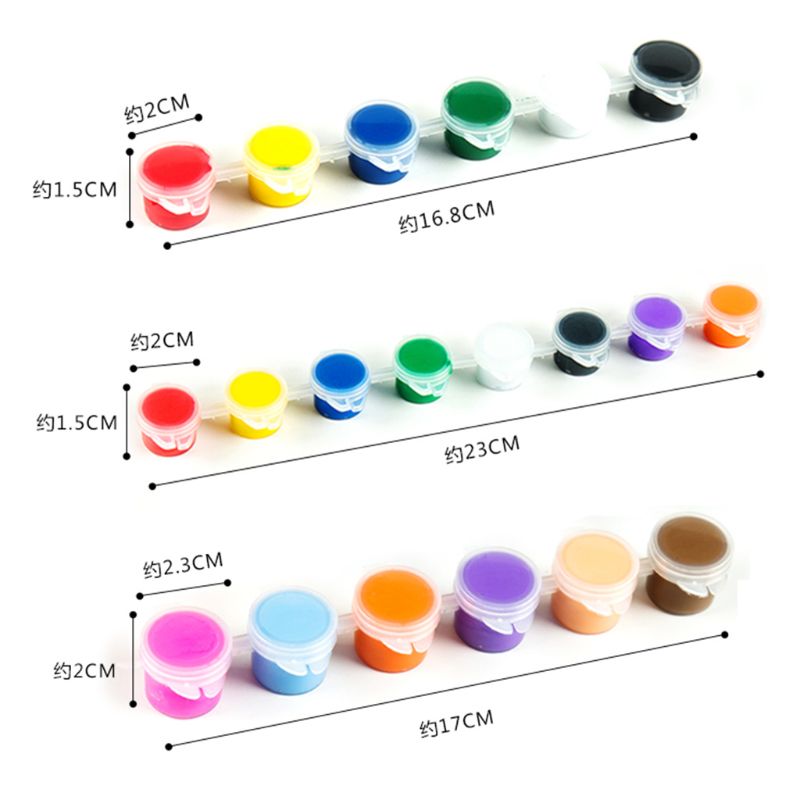 1 Set 3ml/5ml Hand-painted Acrylic Paint Children Safe Painting Pigments Kindergarten DIY Art Graffiti Pigment Set