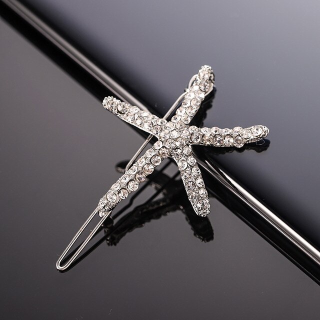 1pc Sea Shell Hairpin Beach Bridal Handmade Hair Clips Starfish Hairclips Mermaid Festival Wedding Headwear Accessories: 3