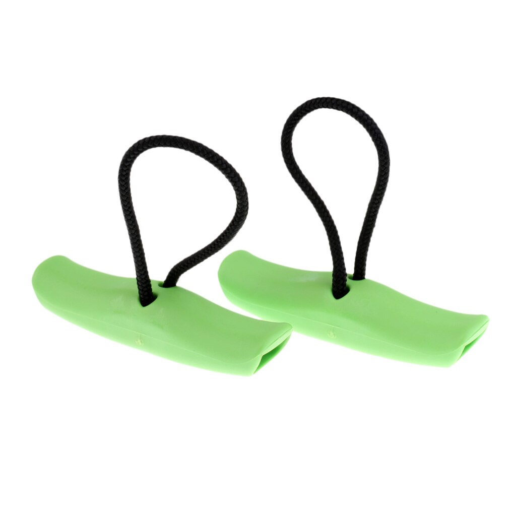 2x Nylon Kano Kajak Boot Toggle Handvat Grip & Touw Accessoires, Groen