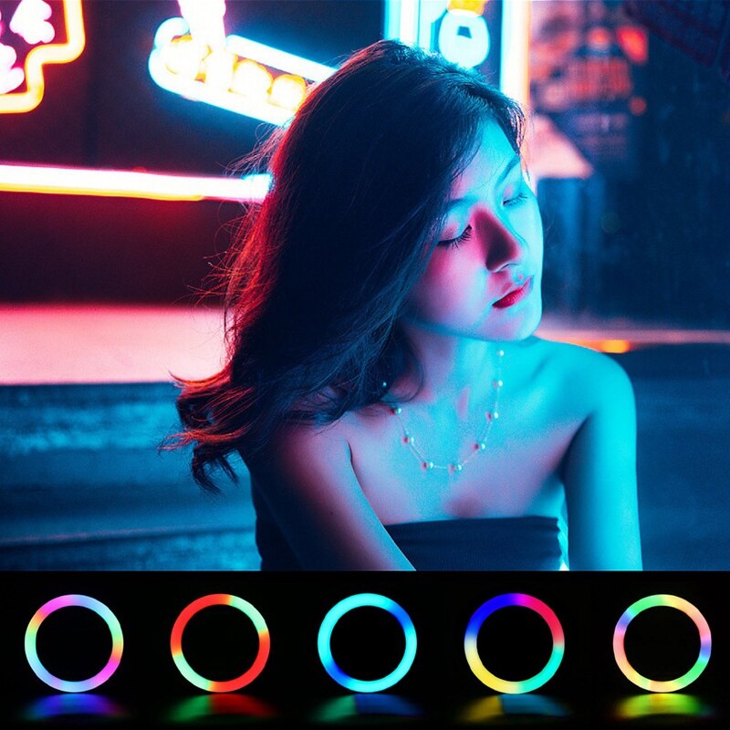 Led Ring Licht Mit Stativ Bunte Telefon Stativ Füllen Licht Für Handy Video Foto Selfie Stick Ringlight Mit Stand