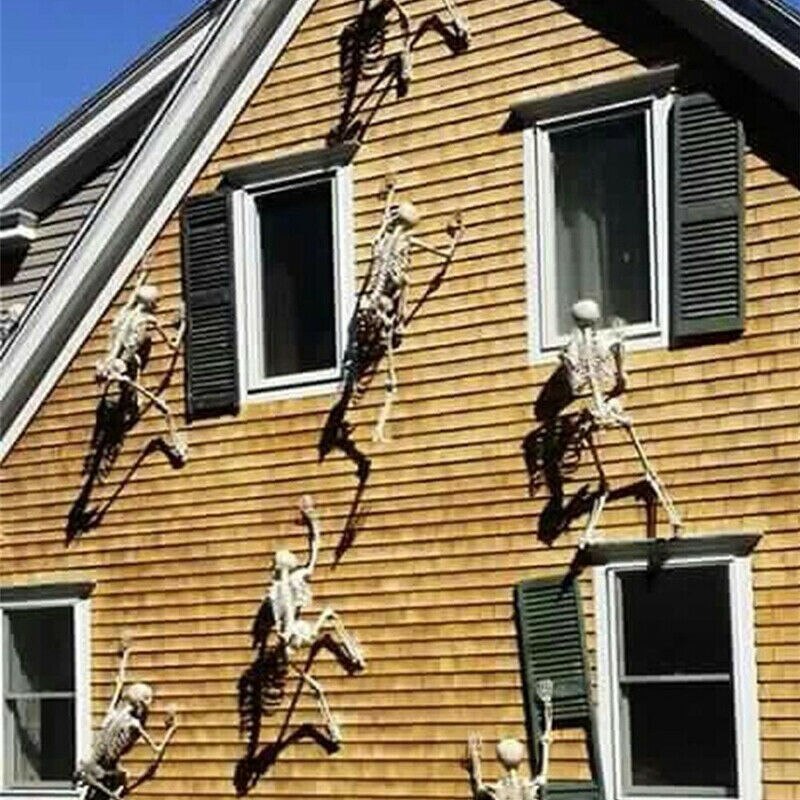 40cm halloween fuldt menneskeligt skelet kranium hjemsøgt hus joke prop dekoration kranium krop hjemsøgt hus joke prop dekoration