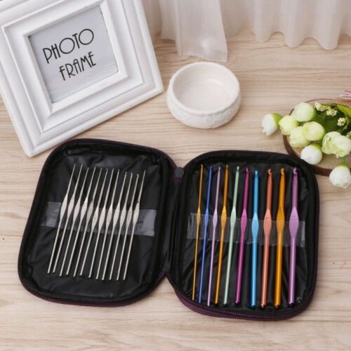 Aluminium Haaknaalden Naalden Knit 22Pcs Set Multi Kleur Weave Craft Yarn