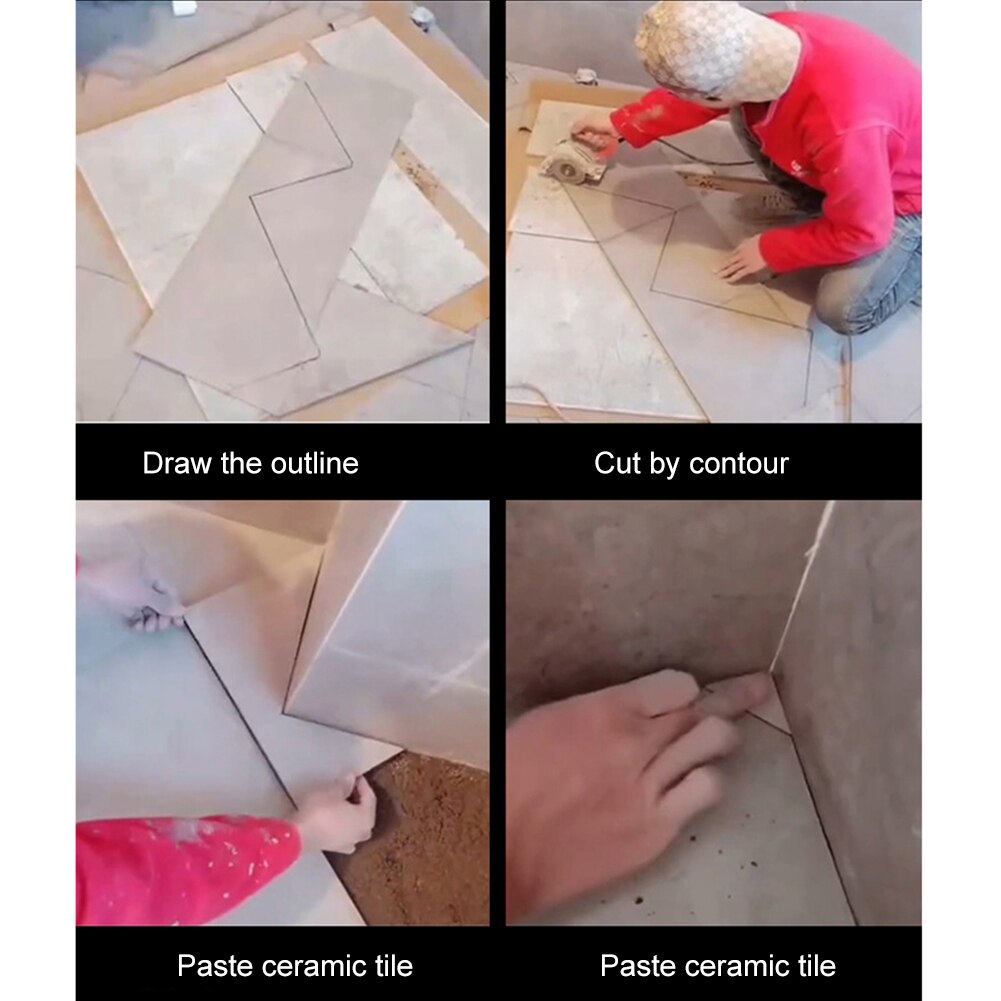 Adjustable Angle Ruler Finder Glass Fixed Measuring Ruler Perforated Template for Various Shapes Product Positioner