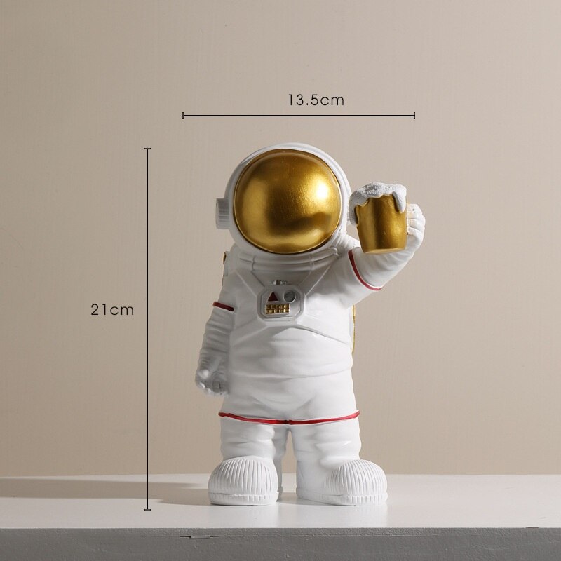 Astronaut Beeldje Voor Huisinrichting Kantoor Accessoires Ornamenten Voor Slaapkamer Woonkamer Decoratie Reson Standbeeld Art Sculptuur: Drinking Astronaut
