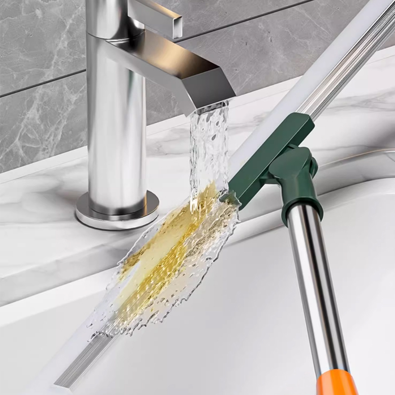 Reinigungsbürste mit langem Griff, teleskopisch, magischer Besen, Silikon-Bodenwischer, Rakelstreifen, Fensterglas, Haushalt, Badezimmer, Kehren