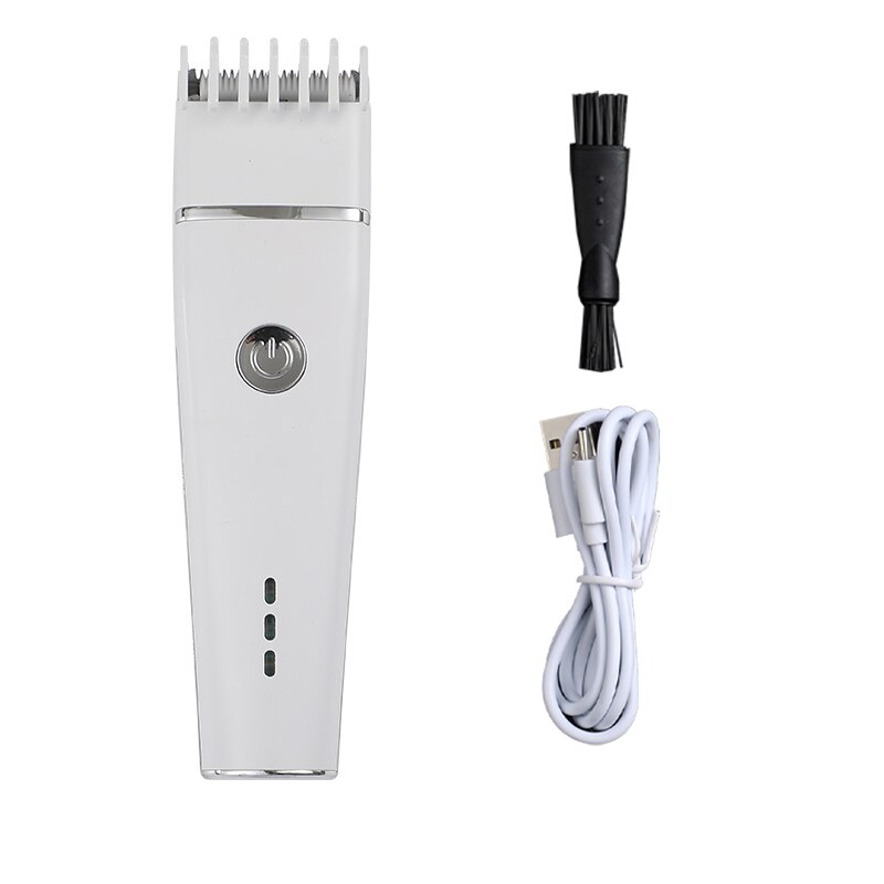 Hair Trimmer Digital Usb Rechargeable Hair Clipper for Men Hair Cutter Barber Machine Haircut Ceramic Blade Razor: White