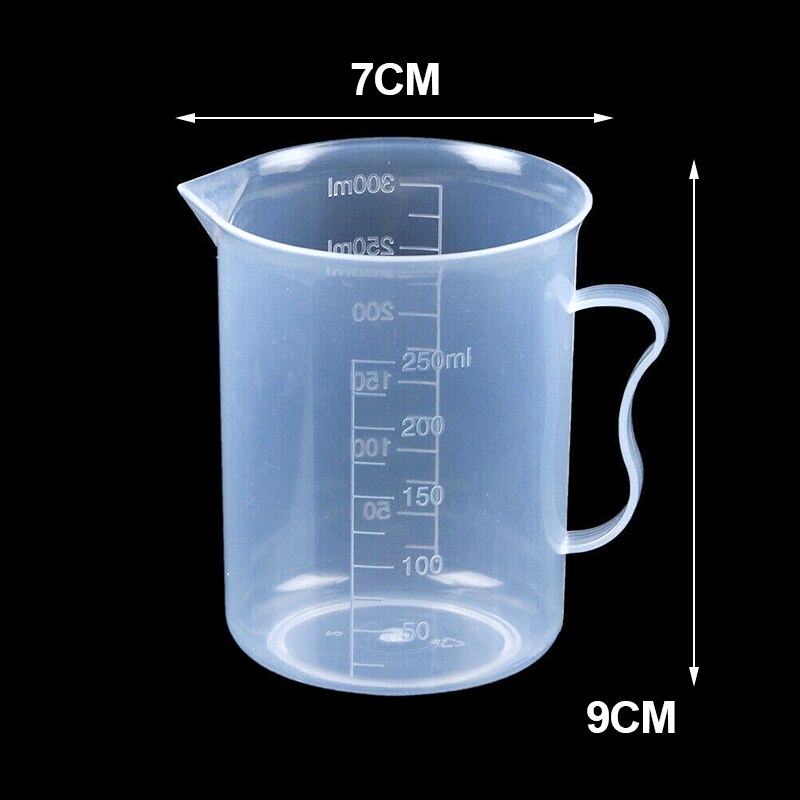 250ml Measuring Cup with Scale Transparent Plastic Measuring Cup Jug Pour Spout Cylinder Reusable Kitchen Measuring Tool