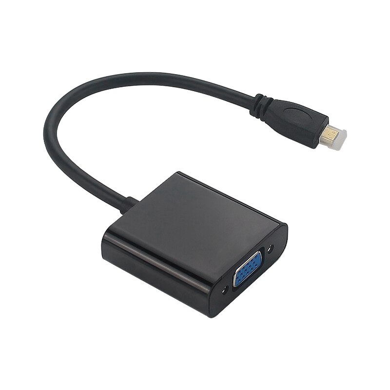 Micro-HDMI to VGA Adapter Cable 1080P Video Converter with o Jack USB Power Cable for Camera Raspberry Pi 4