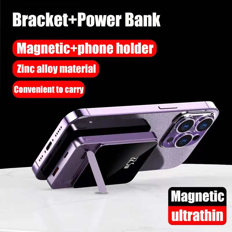 Magnetische draadloze snellader 10000 mah macsafe extra batterij powerbank voor iphone 15 14 13 12 pro externe powerbanks