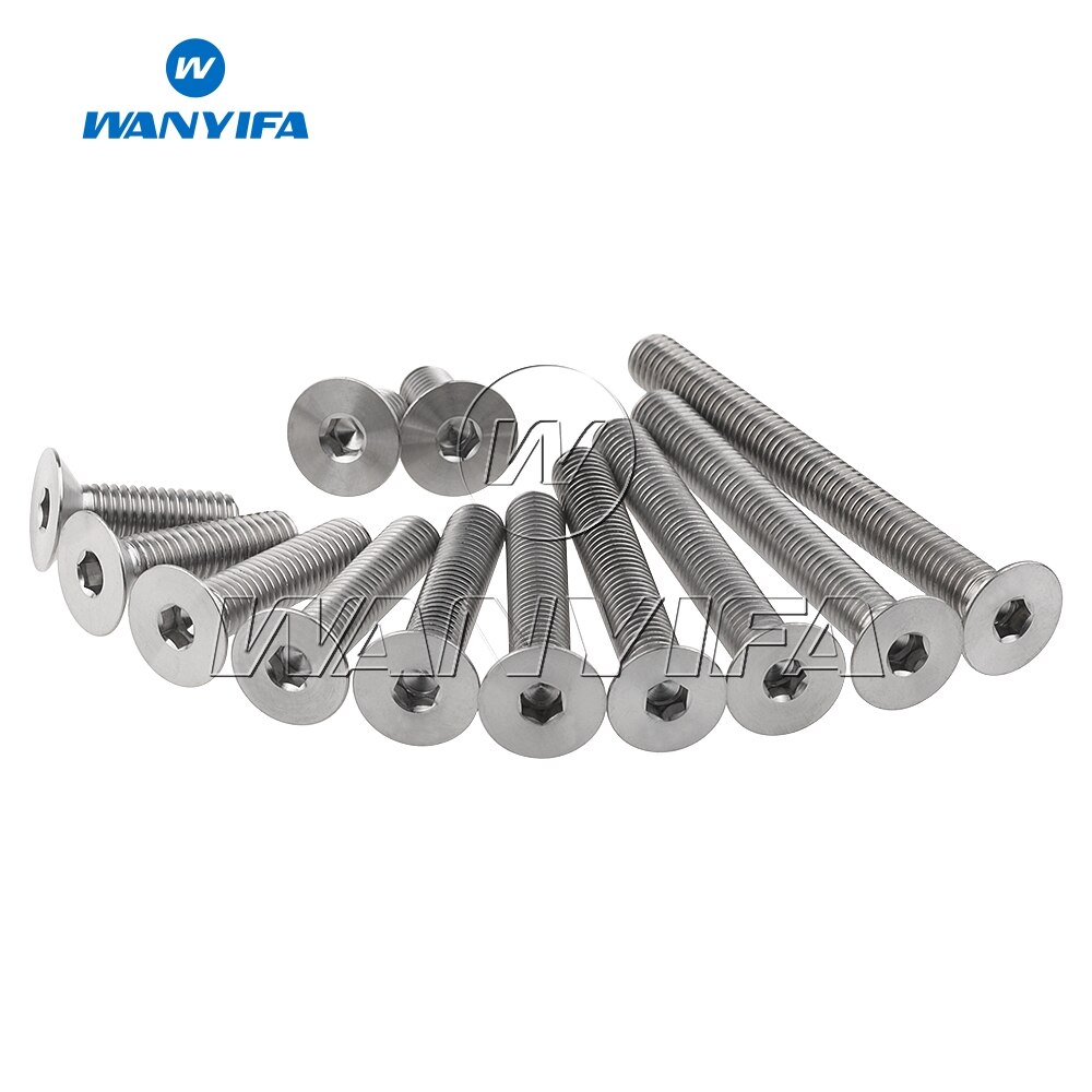 Titanium Bolt M8X15 20 25 30 35 40 45 50 60 65 80mm Countersunk Head for Bicycle Brake Cycling Motorcycle Modification Screw