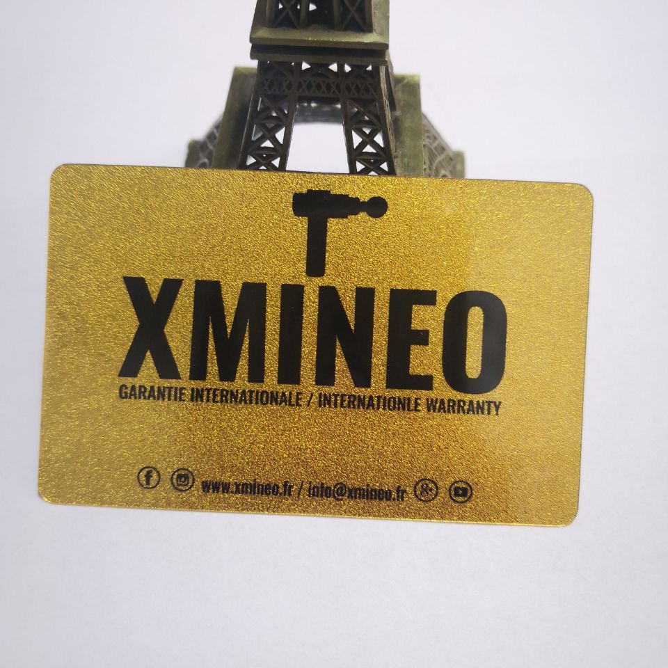 100pcs Gold Metallic plastic business cards Shading A